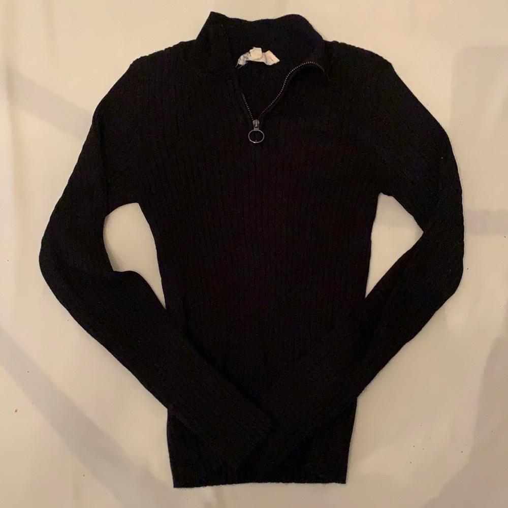 pink republic womens long sleeve ribbed top size s
